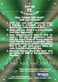 1997 Fatty's Footy Fun Packs - Pop Ups #12 Gary Larson Back